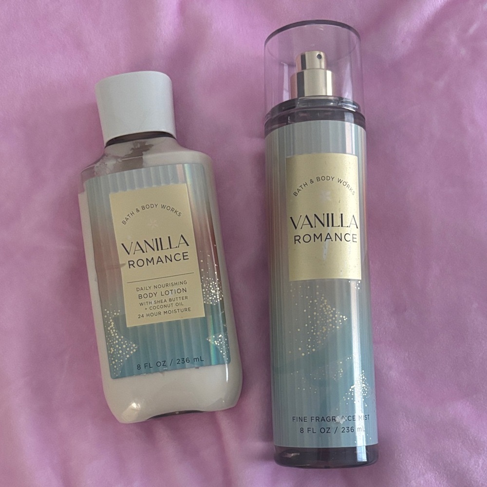 Bath & Body Works Vanilla Romance Lotion and Mist Set
